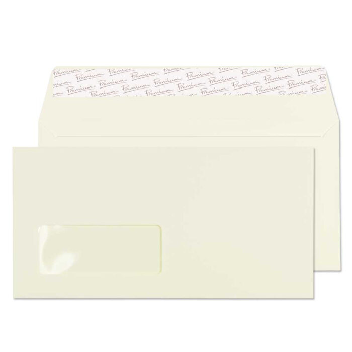 Blake Premium Business Oyster Wove Window Peel & Seal Wallet 110x220mm 120gsm Pack 50 Code 71265