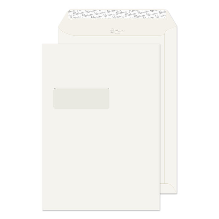 Blake Premium Business Oyster Wove Window Peel & Seal Pocket 324x229mm 120gsm Pack 250 Code 71892
