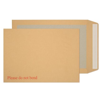 Blake Purely Packaging Manilla Peel & Seal Board Back Pocket 352x250mm 120gsm Pack 125 Code 8112