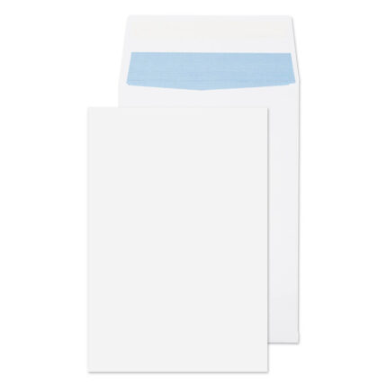 Blake Purely Packaging White Peel & Seal Gusset Pocket 324x229mm 140gsm Pack 125 Code 9000