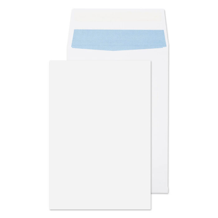 Blake Purely Packaging White Peel & Seal Gusset Pocket 324x229mm 140gsm Pack 125 Code 9000