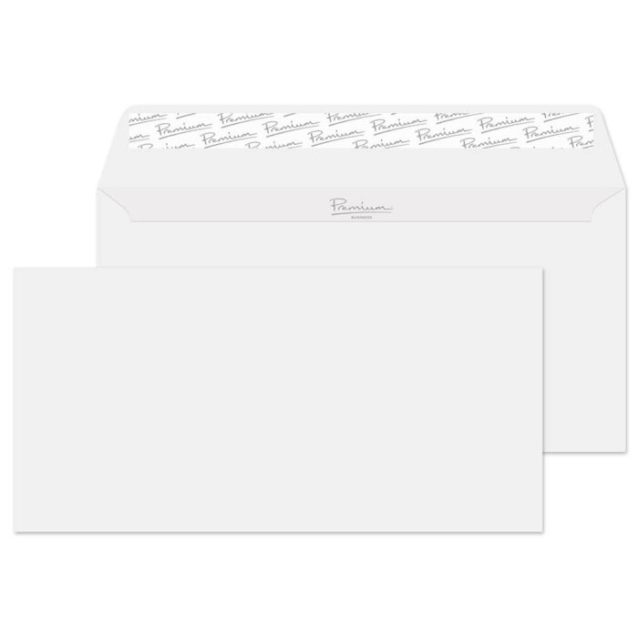 Blake Premium Business Diamond White Laid Peel & Seal Wallet 110x220mm 120gsm Pack 25 Code 91254